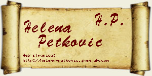Helena Petković vizit kartica